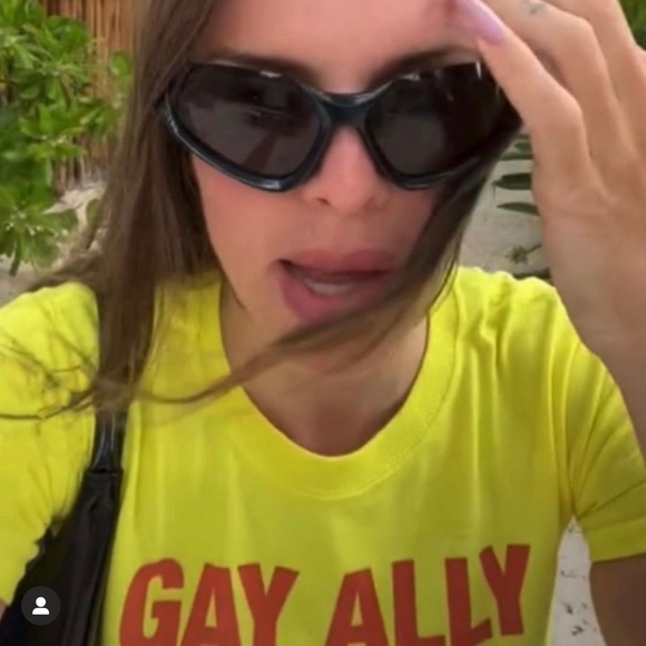 OGBFF - GAY ALLY Y2K BABY TEE - Picture 2 of 2